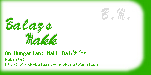 balazs makk business card